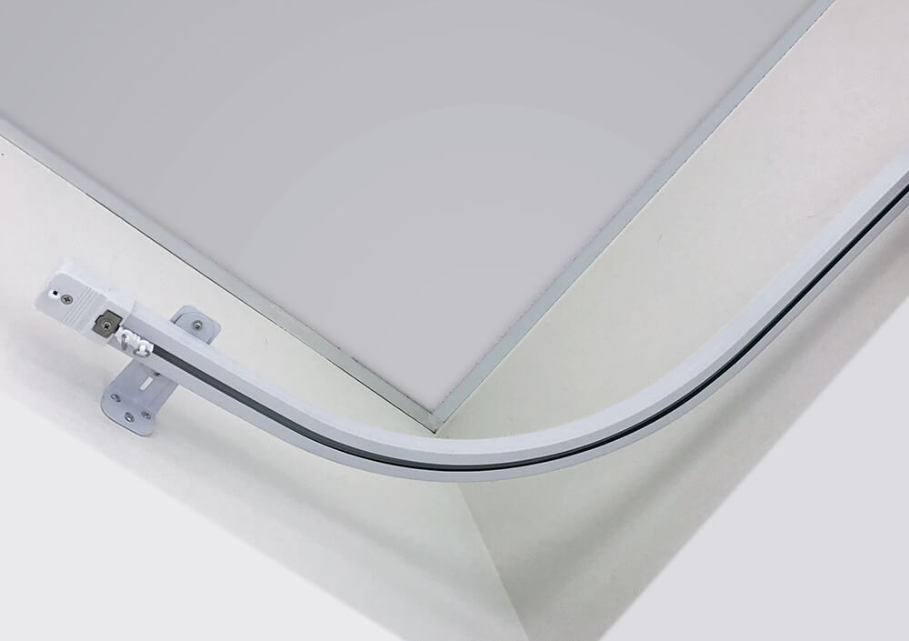 Motorized Curtain 90 degree curve track